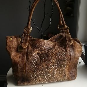 Frye studded shoulder bag